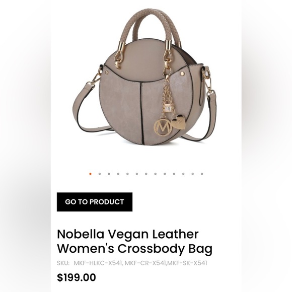 NWT MFK Collection Nobella Vegan Leather Crossbody Bag - Picture 5 of 5